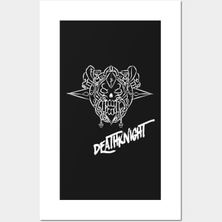 Deathknight Crest (White) Posters and Art